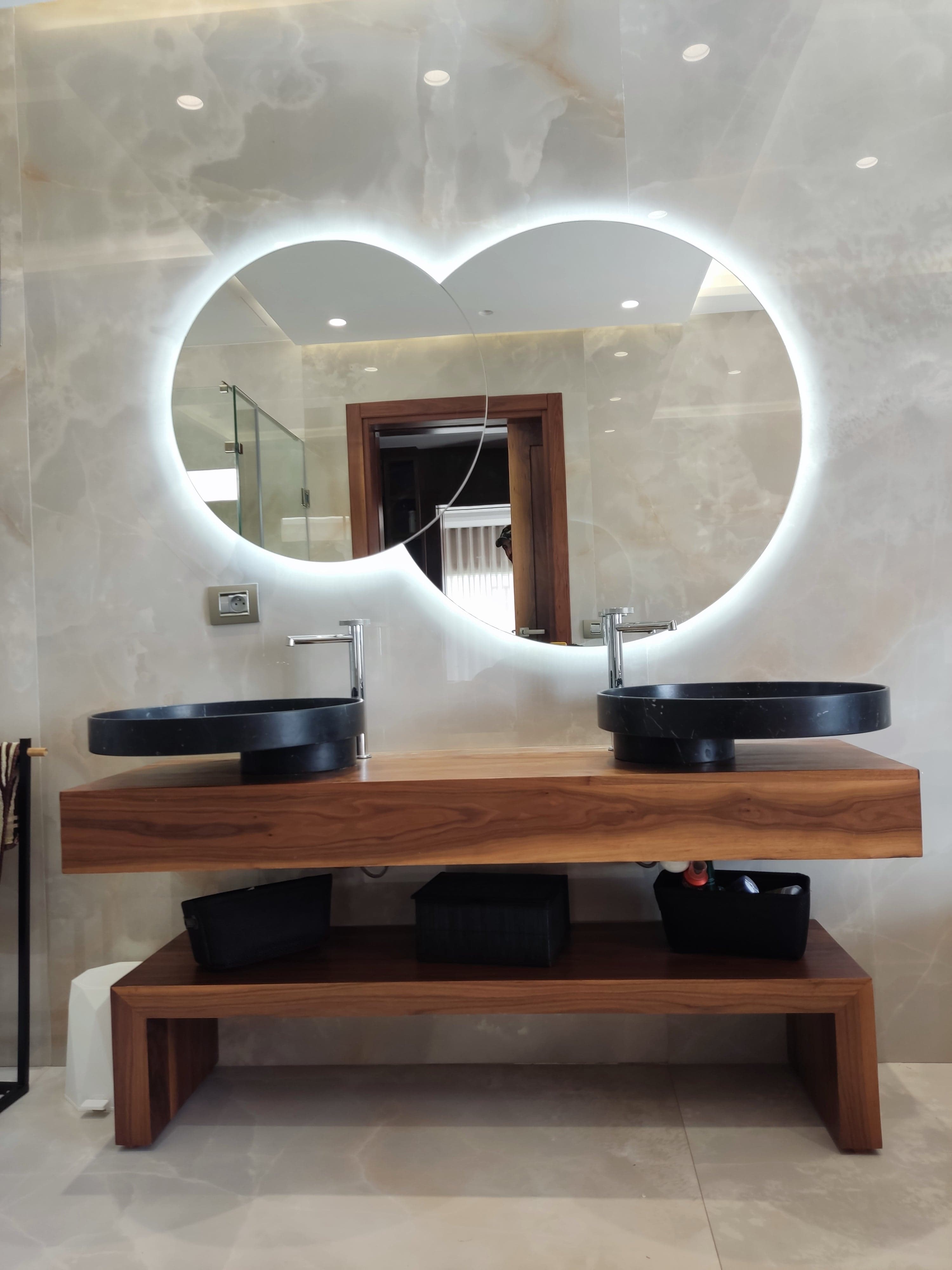Miroir double cercle